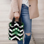 Zigzag Weed Pattern Print Bible Tote Bag