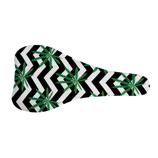 Zigzag Weed Pattern Print Bicycle Seat Cover
