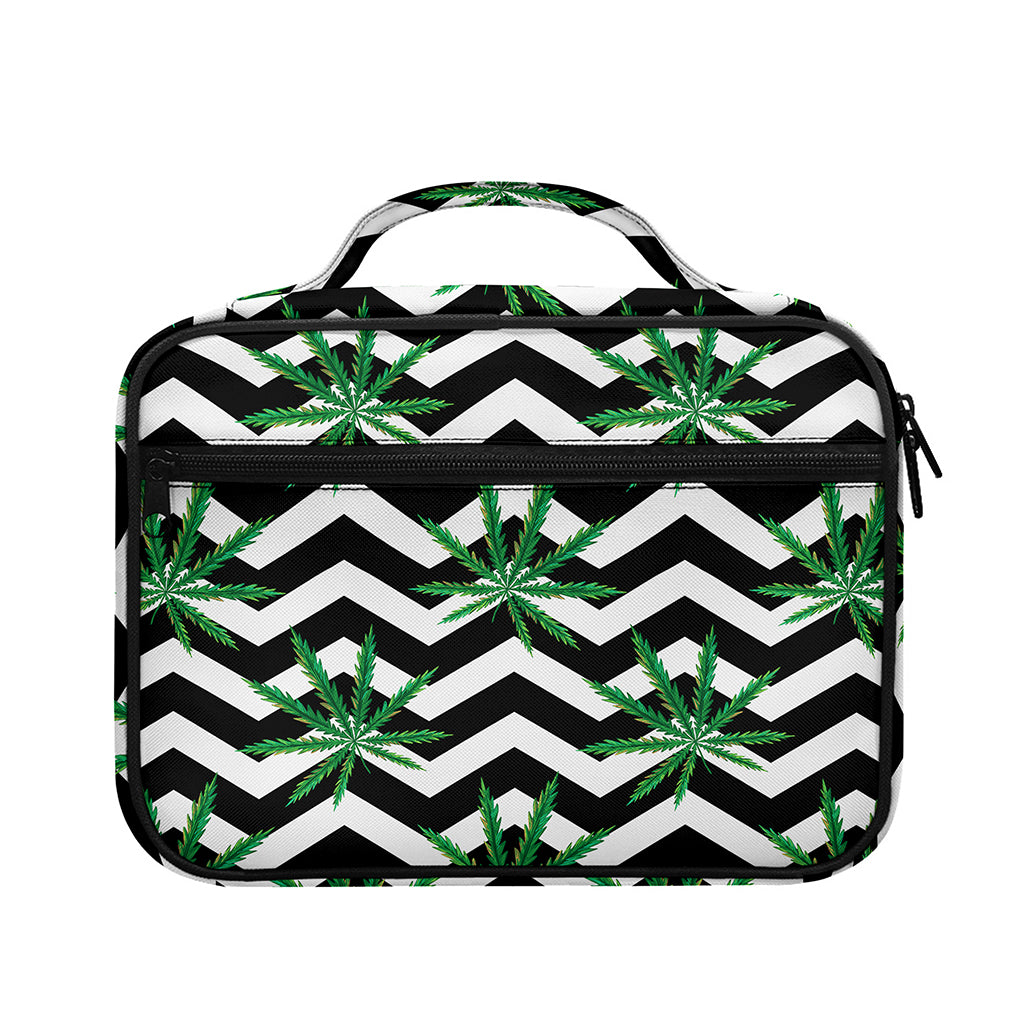 Zigzag Weed Pattern Print Briefcase Bible Bag