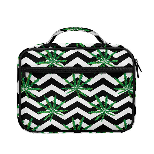 Zigzag Weed Pattern Print Briefcase Bible Bag