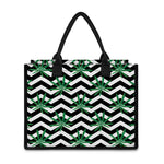 Zigzag Weed Pattern Print Canvas Tote Bag