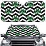 Zigzag Weed Pattern Print Car Windshield Sun Shade