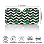 Zigzag Weed Pattern Print Car Windshield Sun Shade