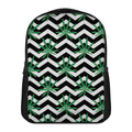 Zigzag Weed Pattern Print Casual Backpack
