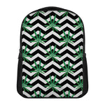 Zigzag Weed Pattern Print Casual Backpack