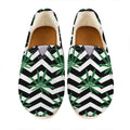 Zigzag Weed Pattern Print Casual Shoes