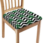 Zigzag Weed Pattern Print Chair Cushion Cover