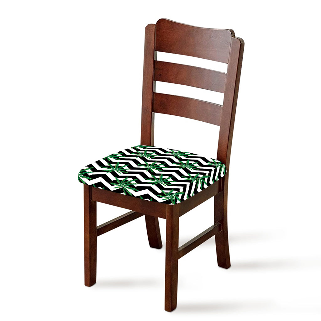 Zigzag Weed Pattern Print Chair Cushion Cover