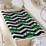 Zigzag Weed Pattern Print Changing Pad Cover