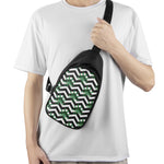 Zigzag Weed Pattern Print Chest Bag