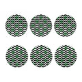 Zigzag Weed Pattern Print Coaster Set