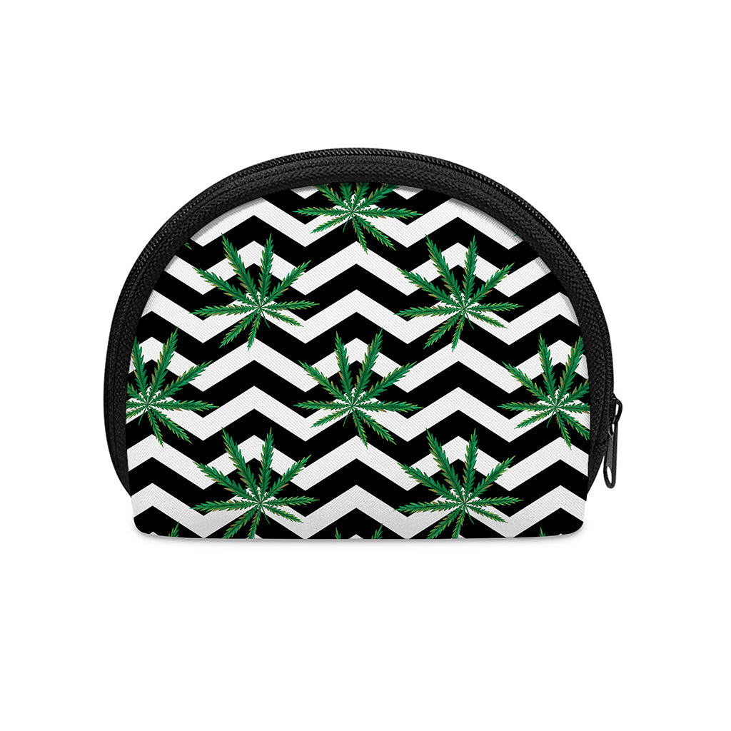 Zigzag Weed Pattern Print Coin Purse