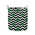 Zigzag Weed Pattern Print Collapsible Laundry Basket