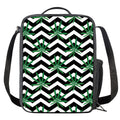Zigzag Weed Pattern Print Crossbody Lunch Bag