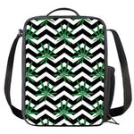 Zigzag Weed Pattern Print Crossbody Lunch Bag