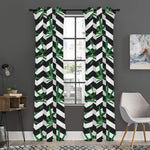 Zigzag Weed Pattern Print Curtain