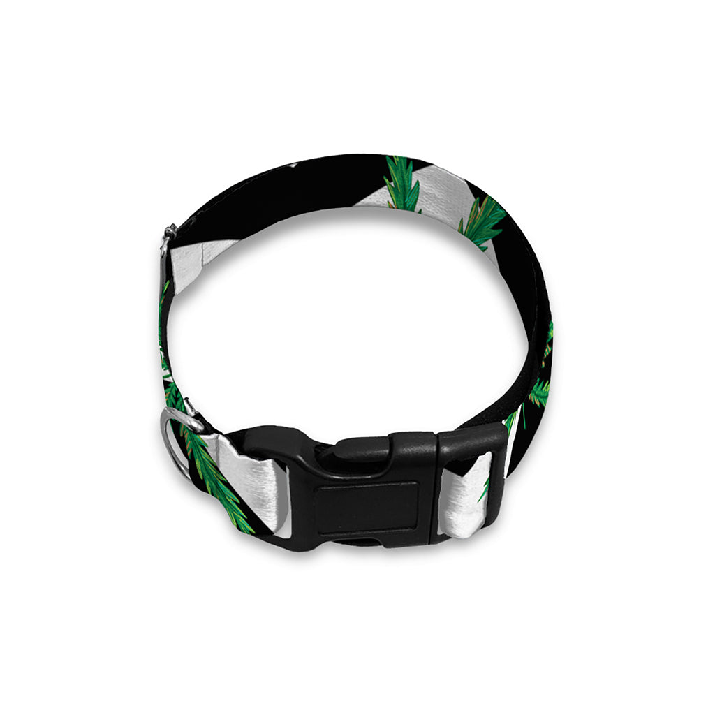 Zigzag Weed Pattern Print Dog Collar