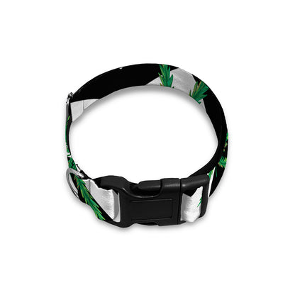 Zigzag Weed Pattern Print Dog Collar