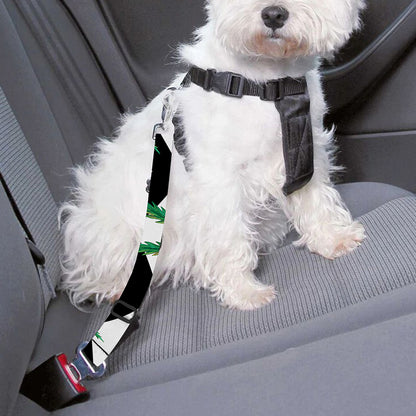 Zigzag Weed Pattern Print Dog Seat Belt