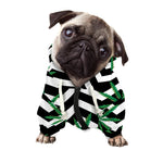 Zigzag Weed Pattern Print Dog Zip Up Hoodie
