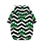 Zigzag Weed Pattern Print Dog Zip Up Hoodie