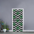 Zigzag Weed Pattern Print Door Sticker
