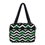 Zigzag Weed Pattern Print Double Strap Bible Bag