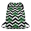 Zigzag Weed Pattern Print Drawstring Backpack