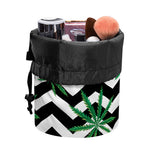 Zigzag Weed Pattern Print Drawstring Makeup Bag