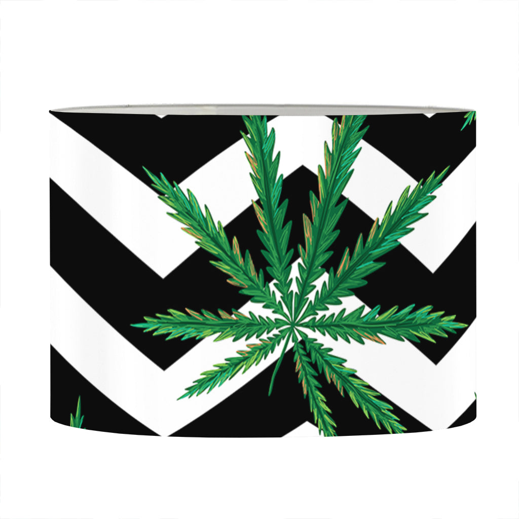 Zigzag Weed Pattern Print Drum Lamp Shade