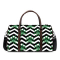 Zigzag Weed Pattern Print Duffel Bag