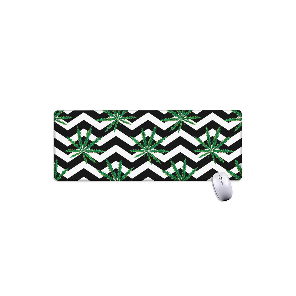 Zigzag Weed Pattern Print Extended Mouse Pad