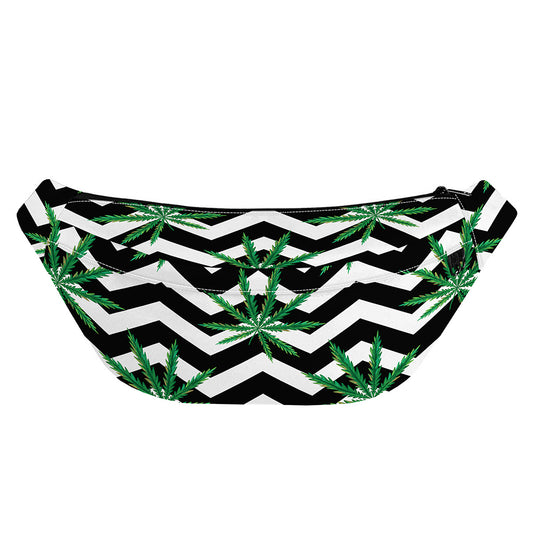 Zigzag Weed Pattern Print Fanny Pack