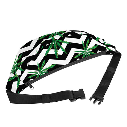 Zigzag Weed Pattern Print Fanny Pack