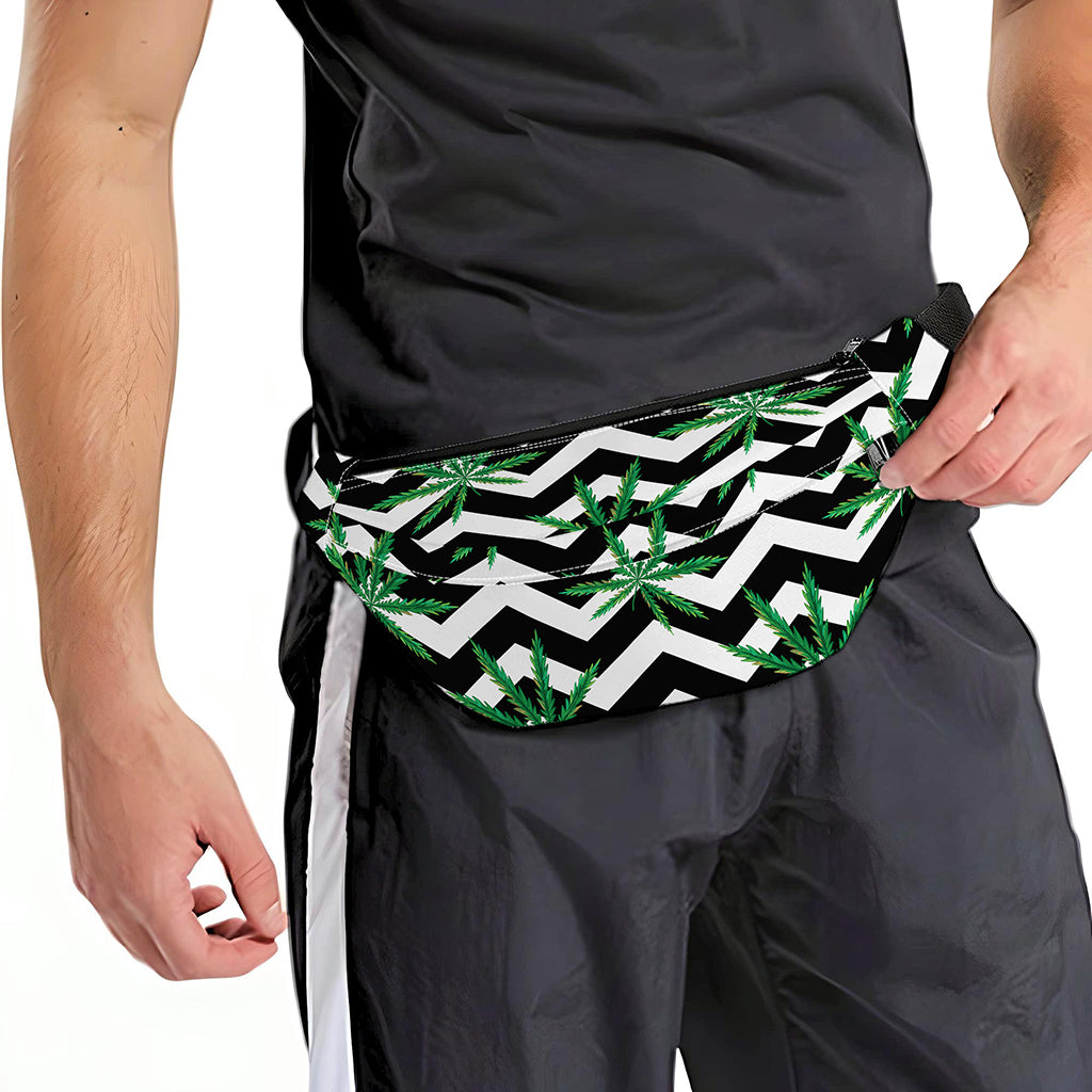 Zigzag Weed Pattern Print Fanny Pack
