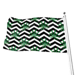 Zigzag Weed Pattern Print Flag