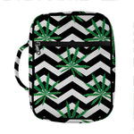 Zigzag Weed Pattern Print Front Pocket Bible Bag