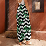 Zigzag Weed Pattern Print Harem Pants