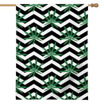 Zigzag Weed Pattern Print House Flag