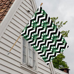 Zigzag Weed Pattern Print House Flag