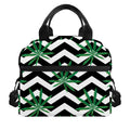 Zigzag Weed Pattern Print Insulated Lunch Bag