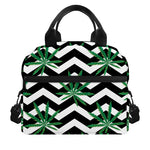 Zigzag Weed Pattern Print Insulated Lunch Bag
