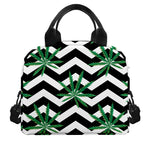Zigzag Weed Pattern Print Insulated Lunch Bag