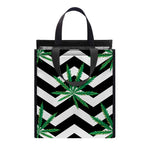 Zigzag Weed Pattern Print Insulated Lunch Tote