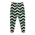 Zigzag Weed Pattern Print Jogger Pants