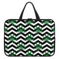 Zigzag Weed Pattern Print Laptop Sleeve With Handle