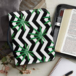 Zigzag Weed Pattern Print Leather Bible Cover