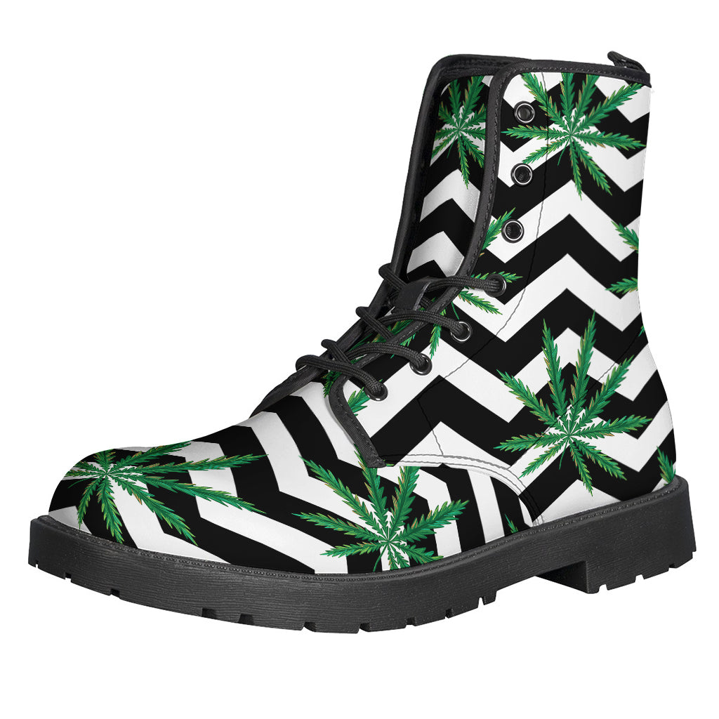 Zigzag Weed Pattern Print Backpack