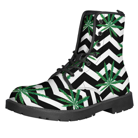 Zigzag Weed Pattern Print Backpack