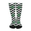 Zigzag Weed Pattern Print Long Socks
